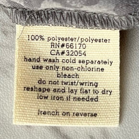 NEW Silence + Noise Animal Print Mini Shift Dress Pockets Metallic Gray Large - Picture 8 of 11